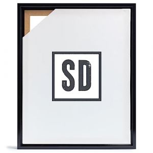 Stallmann Design Cadre à joint d'ombre pour châssis | 20x20 cm | Noir brillant | MDF cadre pour toiles avec effet de profondeur | avec accessoires de montage | Cadre sans verre ni dos d'âne (Stallmann Design, neuf)
