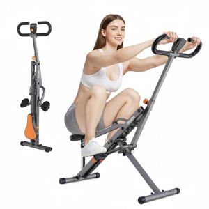 Niceday Machine &agrave; Squats 4-en-1 & Rameur Pliable - avec &Eacute;cran LCD et Bandes de R&eacute;sistance - Appareil de Fitness Maison pour Fessiers, Jambes et Cardio - Compact et Silencieux (NICEDAY FITNESS, neuf)