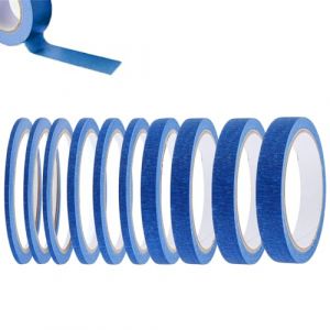 Rbleote Ruban De Masquage 10 Rouleaux 3/5/10/12/15/20 Mm X 20 M Bleu Ruban De Masquage Peinture Adapt&eacute; &agrave; L'artisanat, &agrave; La Carrosserie Et &agrave; La D&eacute;coration DIY (LAPTEANU STORE S.R.L., neuf)