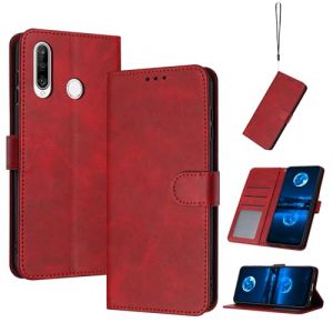QiongniAN Coque en Cuir Compatible avec Huawei P30 Lite,Compatible avec Huawei P30 Lite MAR-LX1M MAR-AL00/TL00 MAR-LX2 MAR-LX1A MAR-LX3A MAR-LX2J MAR-LX1B &Eacute;tui pour t&eacute;l&eacute;phone &agrave; clapet Coque Red (QiongniAn, neuf)