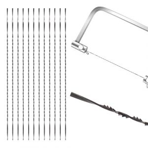 VooGenzek 12 Pièces 7# Lames de Scie à Chantourner avec Dents en Spirale, Lame de Scie en Spirale, Dents Spiralées de Scie, pour Bois, Sciage, Sculpture (7#) (VooGenzek, neuf)