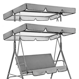 Toit De Rechange pour Balancelle De Jardin: Toit De Balancelle 195 * 125 * 15cm, Imperm&eacute;able Canop&eacute;e pour Balancelle, Universelle Toit De Balan&ccedil;oire pour Balancelle De Jardin (Gris Fonc&eacute;) (DING VICTORY LIMITED, neuf)