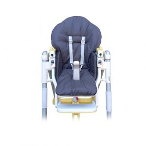 Housse Chaise Haute pour B&eacute;b&eacute;, Housse de rechange pour coussin d'assise Peg Perego, Prima Pappa, Diner Graphite (aveanit.store, neuf)