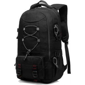 Sac &agrave; Dos Voyage, 45L Randonn&eacute;e Imperm&eacute;able Grande Capacit&eacute; Sac &agrave; Dos Ordinateur Portable 17.3 Pouces Trekking Homme Femme pour Le Sports en Plein Air Camping -Noir (Airfish, neuf)