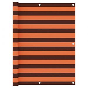 vidaXL Ecran de Balcon Brise-Vue Brise-Vent de Jardin Ecran de Protection Ecran d'Intimité Imperméable Orange et Marron 120x600 cm Tissu Oxford (vidaXL FR, neuf)