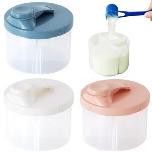Distributeur De Lait En Poudre,3pcs Boite Doseuse Lait Poudre,Doseur De Lait Bebe 4 Compartiment,Distributeur De Lait En Poudre Pour Nourrissons,Doseur de Lait Bebe,Récipient Pour Lait En Poudre (kangliyaun, neuf)