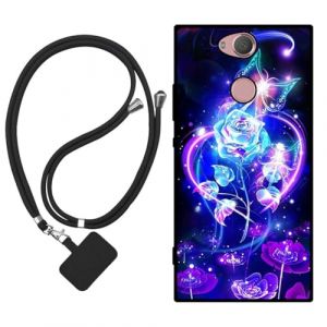 Sunrive Coque Compatible avec Sony Xperia XA2,TPU &Eacute;tui Housse Protecteur Souple Gel Mat Back Cover Mignon Motifs Antichoc Case(Roses,Papillon,Fleur)+1x Universelle Dragonne (sunrive, neuf)