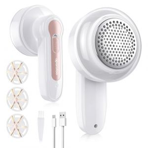 Rasoir Anti Bouloche, Dissolvant de Peluches Anti Bouloche Rasoir Rechargeable avec 2 Lame de Rechange Pinceau Rasoirs Anti-Bouloches Brosse Debugbler Puissant Anti-Peluches pour Vêtements Meubles (MaKaBaKaDianZiShangWu, neuf)