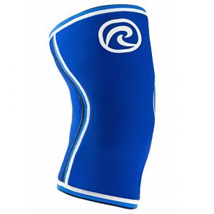 Rehband Genouillère Power Max 7mm, Bandage de genou haltérophilie, powerlifting, haute stabilité pour les genoux et les muscle, Couleur:Bleu, Taille:L (Rehband, neuf)