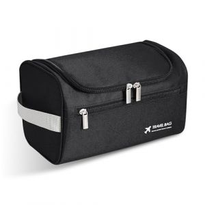 Fyriswho Trousse de Toilette Voyage Homme, &Eacute;tanche Kit de Rasage Cosm&eacute;tique, Trousse de Maquillage Portable, Imperm&eacute;able Sac Cosm&eacute;tique pour Voyage, Gym, Business et Vacances (Noir) (Fxxfstore, neuf)