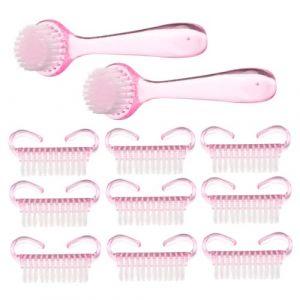 Ensemble de Brosses de Nettoyage Des Brosse à pour Le Nettoyage Des Poils en Fibres Souples Poignée Ergonomique Brosse à Brosse à Poussière de Manucure (kiLIHK, neuf)