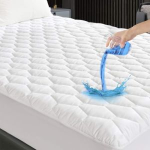 GRT Protège Matelas 160x190 cm Matelassé, Alèse Certifié Oeko-TEX, Surmatelas Imperméable Respirant,Bonnet jusqu'à 40cm avec Élasticité Tout Autour (GRT Official, neuf)