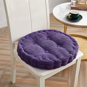Lukery Rond Coton Coussins de Chaise Tatami Coussin D'assise Confortable Respirant Rembourrés Coussins de Siège pour Bureau Jardin Intérieur Extérieur Décoration (Violet,40X40CM) (NIhaomeile, neuf)