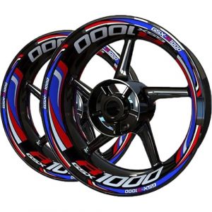 Autocollants pour roues Autocollant De Roue De Moto Pour Suzuki GSXR1000 GSXR 1000 Autocollant Réfléchissant Sur Jante De Moyeu De Roue Décalcomanie Autocollants pour moyeux de roue(Couleur 14) (boyushop, neuf)