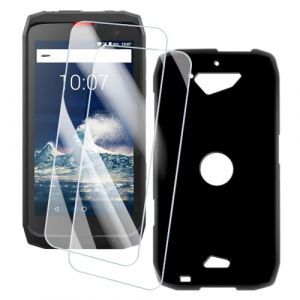 OAGELIM 2 Pack Prot&egrave;ge-&Eacute;cran + Coque Compatible avec Crosscall Action X3 (5 Pouce) Coque Impression Artistique Personnalis&eacute;e et Film Verre Tremp&eacute; (Noir) (MILEGAO, neuf)