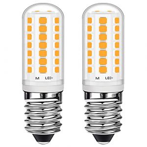 Euxper Ampoule LED E14 3W Blanc Chaud 28W Equivalent Halogène Économie D'énergie, E14 Petite Vis Edison (SES) Ampoules LED Pour Congélateur/Hotte De Cuisinière/Machine À Coudre, AC220-240V, 2 Pack (Asplin, neuf)