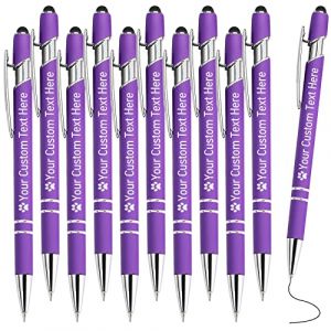 STREADVE Stylo Personnalisé avec Prenom 10 Stylo Personnalisable Nom Cadeau Stylo Personnalisés pour Mariage Anniversaire Collegue Entreprise Gravure Personnalisée, Violet (Gifts-Personalized, neuf)