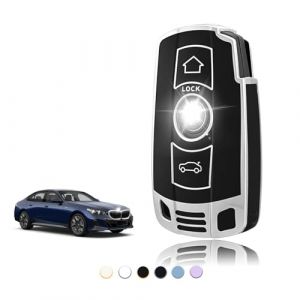 TOOMUME Coque Clé TPU, Etui Clé Étui Clé Adapté pour BMW 1/3/5/6 Série X1 X3 X5 X6 M3 M5 M6 Z4 E60 E70 E71 E72 E81 E87 E88 E89 E90 E91 E92, Couvre Clef Cache Cle Voiture Telécommande (TOOMUME, neuf)