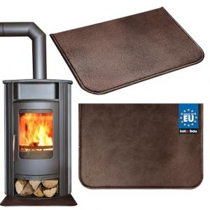 KOTARBAU&reg; Plaque de Sol pour Chemin&eacute;e 30 x 50 cm en Acier Rev&ecirc;tu par Pulv&eacute;risation, Cuivre Vieilli - Protection du Sol pour Foyers (KOTARBAU, neuf)