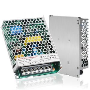 Transformateur 220V 24V LED 120W, alimentation 24v 120w 5A pour G4, GU5.3, MR11, MR16, Bande LED, convertisseur 220v 24v pour treuil Cric Voiture Moniteur LCD Cam&eacute;ra S&eacute;curit&eacute; CCTV St&eacute;r&eacute;o Voiture (CYHQ-EU, neuf)