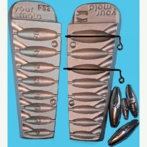 Moules alciumpeche Moule A PLOMBS Olive PERCEE 4-6-8-10-12-15-20-30 GRS - MOU062 (Alciumpeche, neuf)