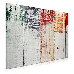 Navaris Tableau magnétique - Panneau mémo 90 x 60 cm avec aimants - Tableau mural design bois peint avec marqueur - Décoration murale (SX-Commerce, neuf)
