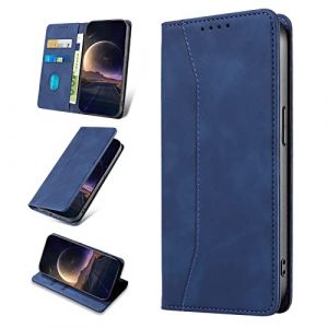 KANVOOS Coque pour Honor X7a, Etui Protection Housse en Cuir PU [Porte Cartes], Antichoc Portefeuille Étui à Rabat Flip Case pour Honor X7a (Bleu) (CONBER, neuf)