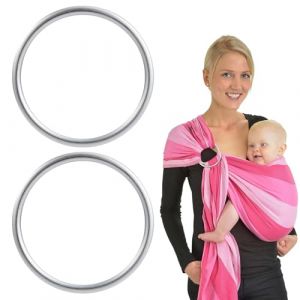 Anneau Porte B&eacute;b&eacute;,2pcs Ring Sling,Anneaux de Sling,Anneau en Aluminium Baby Sling,B&eacute;b&eacute; Slings Ring,Anneaux Coton Wrap,Accessoire Pour Parents B&eacute;B&eacute;,pour Infant Respirant Slings Carrier Strap (QiaoQiHOUSE, neuf)