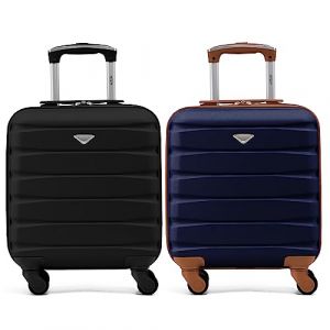 Flight Knight Lot de 2 valises rigides legeres en ABS a 4 Roues Cabine Bagage a Main Approuve Les compagnies aeriennes - British Airways et Taille maximale pour easyJet Grand Sac de Cabine 56x45x25cm (Prime Brands Group FR, neuf)