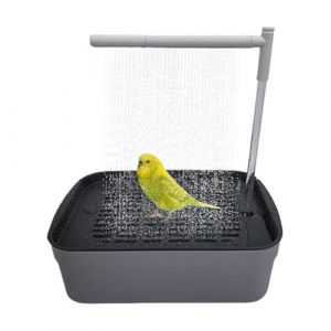 Baignoire pour oiseaux, bo&icirc;te de bain automatique pour perroquet, baignoire de douche, baignoire &eacute;lectrique USB pour animal domestique, baignoire automatique pour perroquet avec robinets, accessoires (ChgXutec, neuf)