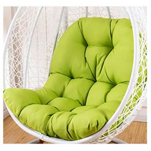 gaoxiao Coussin pour Fauteuil Suspendu Oeuf, Épais Doux Confortable Coussin Fauteuil Interieur, Coussin de Siège en Rotin en Osier pour Patio Jardin Interieur Exterieur(Color:Vert) (Sound insulation., neuf)