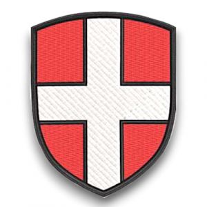 Ecusson Duché de Savoie, Patch Savoie brodé en Franceavec dos scratch et support à coudre fourni - Made in France (amalric France, neuf)