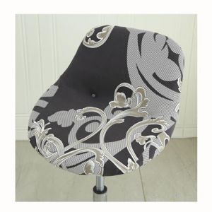 HHONGWYT Lot de 2/4/6 Housse Couverture de Tabouret de Bar avec Dossier Imprim&eacute;e Extensible Housse de Tabouret de Bar Incurv&eacute; pour Bar Tabouret Haute Protecion de Chaise de Salle a Manger,A13,2PCS (KSXCLKJH, neuf)