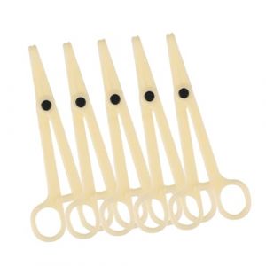 Mobestech 5 pi&egrave;ces Pince &agrave; Percer Jetable Beige pour Corps et Bijoux Pince D&eacute;sinfect&eacute;e pour Piercing L&egrave;vre Nez Oreille Tragus Outil Professionnel Ajustable et R&eacute;sistant (Cash Liu, neuf)