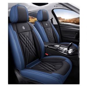 ZARUXCHA Housse De Si&egrave;ge Voiture pour Volvo C40 Recharge 2022-2024, Imperm&eacute;ables Cuir Respirant Protection Siege Cuir, 5 Seats Full Set Standard(Blue-Black) (suiyueheng, neuf)