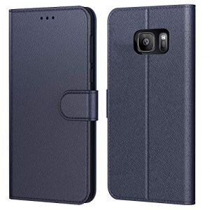 Tenphone Etui Coque pour Samsung Galaxy S7, Protection Housse en Cuir PU Portefeuille Livre,[Emplacements Cartes],[Fonction Support],[Languette Magnétique] pour (Galaxy S7 (5,1 Pouces), Bleu) (BASASTORE, neuf)