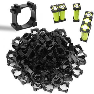 GZhaizhuan 200 Pcs Support Batterie 18650 Support de Batterie Cylindrique pour Cellules Li-ION 18650 et Packs de Batteries DIY, 18.4 mm de Diamètre (GZhaizhuan, neuf)