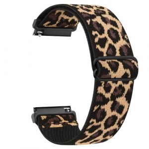 Mugust Bracelet de Montre Nylon pour Montres 20mm, Remplacement D&eacute;gagement Rapide en nylon Velcro &agrave; d&eacute;gagement pour Femme Homme 20mm (Z-L&eacute;opard) (SMXMY-CN, neuf)