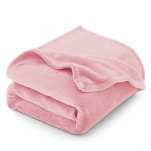 CozyLux Plaid Couverture Polaire en Flanelle 260 g/m&sup2;, Couverture lit Jete de Canape 2 Personnes, Jet&eacute; de Canap&eacute; 220x240 cm, Grand Canap&eacute; Chaud et Doux - Rose, 240x220 (CozyLux-EU, neuf)