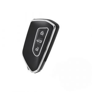 Dstarymnix Coque Clé, Étui Cles, Couvre Clef, Cache Cle pour VW Golf 8, MK8, Seat Leon MK4, Skoda Octavia, Cupra Born, Formentor.Housse de Clé Auto, TPU, 360° Protection, Compatible avec Télécommande (Woookong Official, neuf)