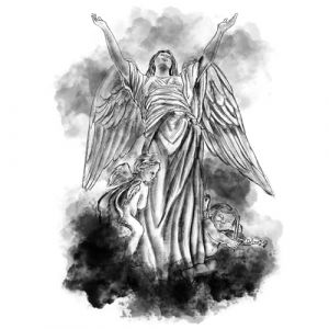 x3 Tatouage &Eacute;ph&eacute;m&egrave;re Ange - 1 lot de 3 Feuilles de tatouage temporaire religieux | Bras, &eacute;paule, dos, mollet, cuisse, jambe | Noir | Homme, Femme - TATTOO YOUR STYLE (Tattoo Your Style, neuf)