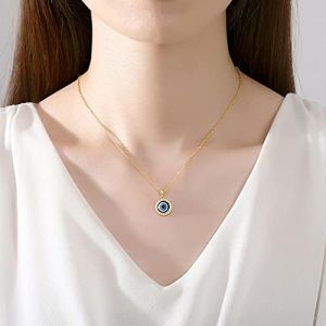 Wendalern Collier Oeil Maléfique Collier Oeil Maléfique En Zircone Cubique Collier Oeil Maléfique Rond Collier Oeil Maléfique Turc Collier Oeil Maléfique Porte-bonheur Collier Chaîne Pour Femmes (Wendalern, neuf)