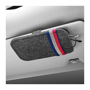 JNNJ Porte-Lunettes de Voiture, Clip de Support de Lunettes de Soleil de Visière de Voiture, Protège Lunettes, Universel Voiture Accessoires Interieur, pour Le Stockage de Lunettes(Gris) (KJHmaoyi, neuf)