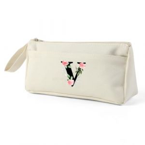 Blisswave Trousse Double Compartiment Originale, Personnalisé de A à Z avec Nom, Trousse Scolaire Simple, Moderne et Élégante, comme Cadeau pour Les Enseignants, Les Élèves, Les Collègues, Les Sœurs (xianyuanyuandianzishangmaoyouxiangongsi, neuf)