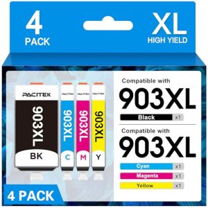903 903XL Lot de 4 Cartouches d'encre compatibles avec HP 903 pour imprimante Tout-en-Un HP Officejet Pro 6970 6960 Officejet 6950 6960 (SKYINK, neuf)