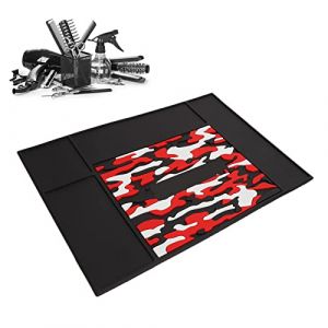 Tapis de Coiffeur, Motif de Camouflage Antid&eacute;rapant Tapis de Coiffeur &eacute;lastique pour Ciseaux de Coupe de Cheveux (Orfaty, neuf)