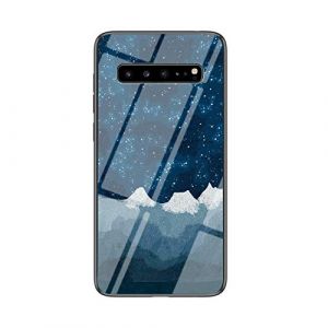 MadBee Coque pour Samsung Galaxy S10 5G [avec Film de Protection &eacute;cran],Coque avec Rev&ecirc;tement Arri&egrave;re en Verre Tremp&eacute; avec Motif Ciel &eacute;toil&eacute;+ TPU Silicone Souple Case Cover (Ciel &eacute;toil&eacute; Bleu) (Mo-Beauty EU Store, neuf)