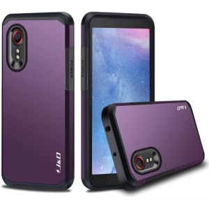 J&D Compatible pour Samsung Galaxy Xcover 5 Coque, Robuste Double Couche Coque de Protection Antichoc et Hybride pour Galaxy Xcover 5, Violet (J&D Tech FR, neuf)