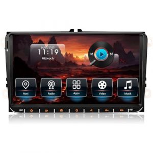 Autoradio 2 DIN 9 Pouces pour VW Golf 5 6 T5 Polo Passat Sharan Touran, Android 13 avec CarPlay sans Fil, Android Auto, GPS, Bluetooth 5.0, 4G, CD, &Eacute;cran Tactile (CAWELL-FR, neuf)