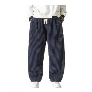 kirakuco Masaaki - Pantalon en Velours c&ocirc;tel&eacute; Pantalon d'hiver en Velours c&ocirc;tel&eacute; Japonais Sarouel pour Homme, Style Jogging d&eacute;contract&eacute;, Hip - hop et Rue (US-XINGYUE, neuf)
